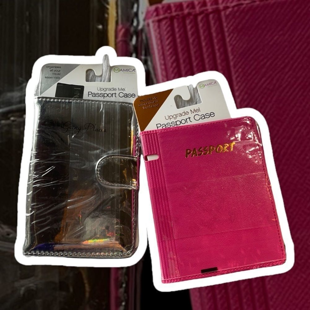 New (2) bundle AMICA Passport Case